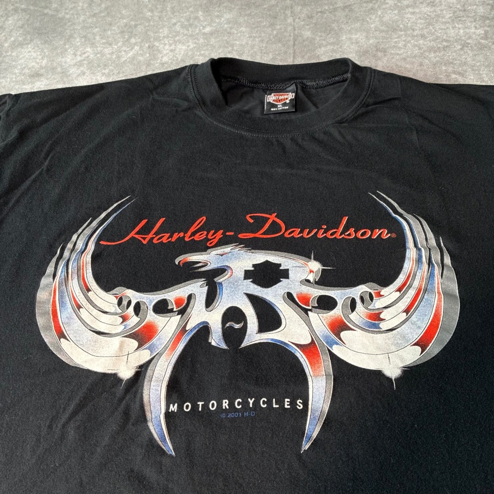 Vintage Harley-Davidson Aruba Big Twin T-Shirt Mens XL Black 2001 Graphic Tee